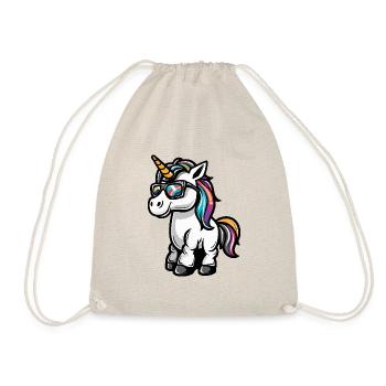 Licorne Bande dessinée cool - Sac de sport léger - nature - Devant