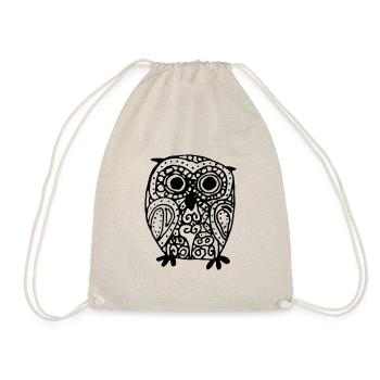 Art Deco Space Owl - Drawstring Bag - nature - Front