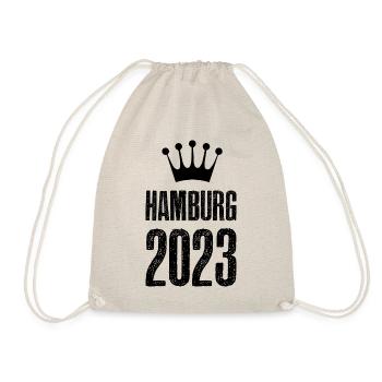 Hamburg 2023 Krone - Drawstring Bag - nature - Front