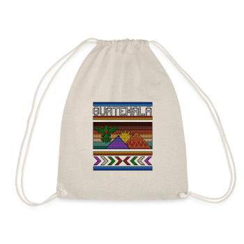 Guatemala Guatemalan Flagge DNA I Geschenk - Turnbeutel - Natur - Vorne