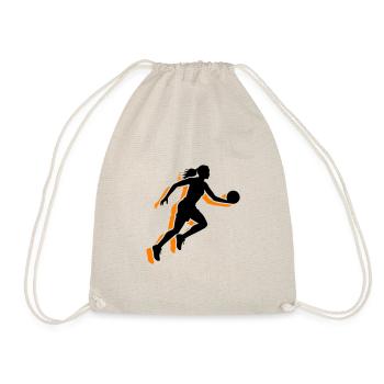 Basketball Player Symbol Basketball Player Woman - Drawstring Bag - nature - Front