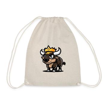Stier Comic Krone - Turnbeutel - Natur - Vorne