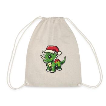 Dinosaure tricératops Noël - Sac de sport léger - nature - Devant