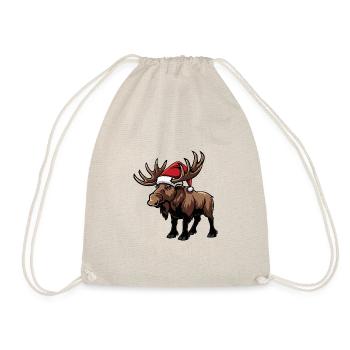 Elch Weihnachten - Turnbeutel - Natur - Vorne
