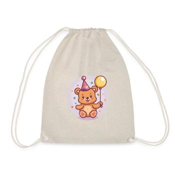 Bear Birthday Comic - Drawstring Bag - nature - Front