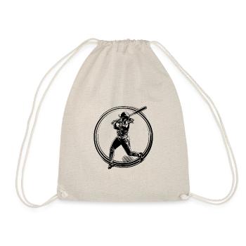 Baseball Silhouette - Drawstring Bag - nature - Front