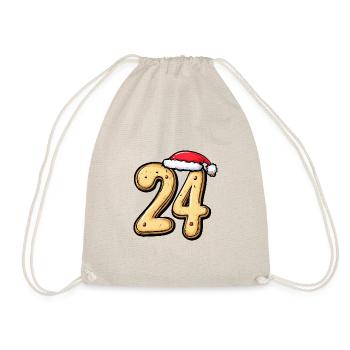 24 Numéro Noël - Sac de sport léger - nature - Devant