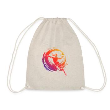Volleyball Spielerin Bunt - Turnbeutel - Natur - Vorne