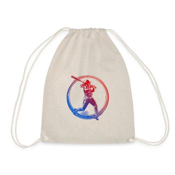Baseball Silhouette Colorful - Drawstring Bag - nature - Front