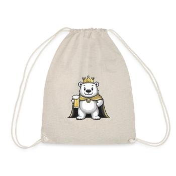 Polar Bear Beer Funny - Drawstring Bag - nature - Front