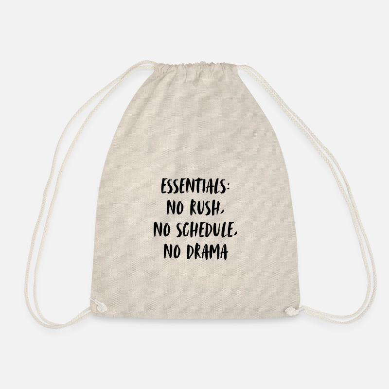 Essentials: no rush, no scedule, no drama. - Turnbeutel - Natur