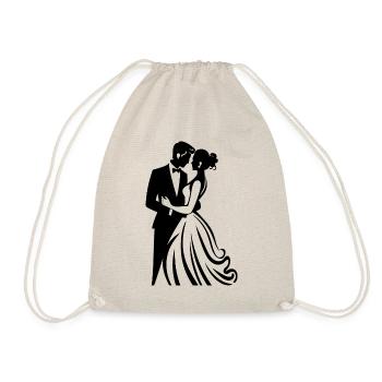Mariée marié jeunes mariés mariage - Sac de sport léger - nature - Devant