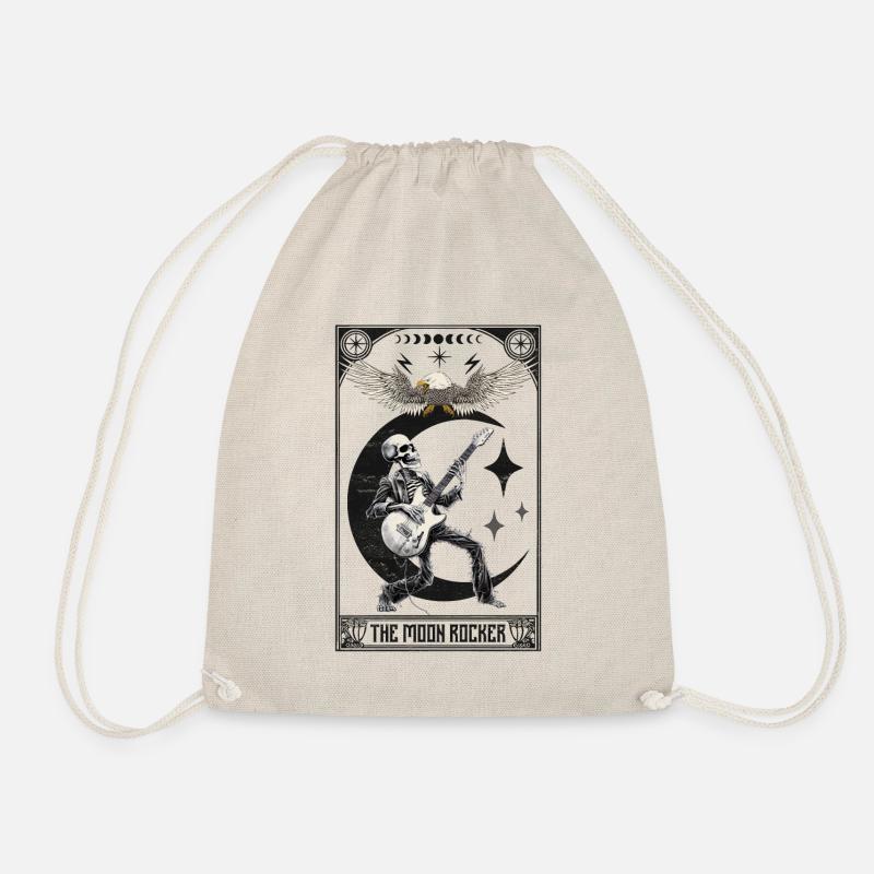 The moon rocker mystical tarot card - Drawstring Bag - nature