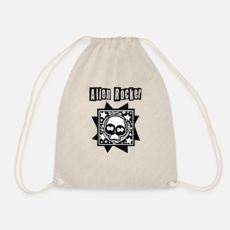 Alien Rocker - Skull - Drawstring Bag - nature