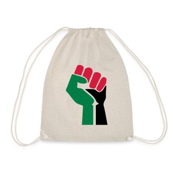 drawing palestinian symbol flag palestine - Drawstring Bag - nature - Front