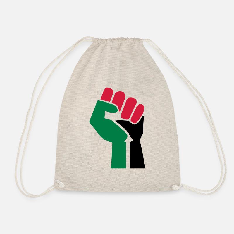 drawing palestinian symbol flag palestine - Drawstring Bag - nature