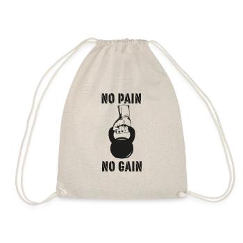 Fitness cool Kettlebell no pain no gain cadeau - Sac de sport léger - nature - Devant