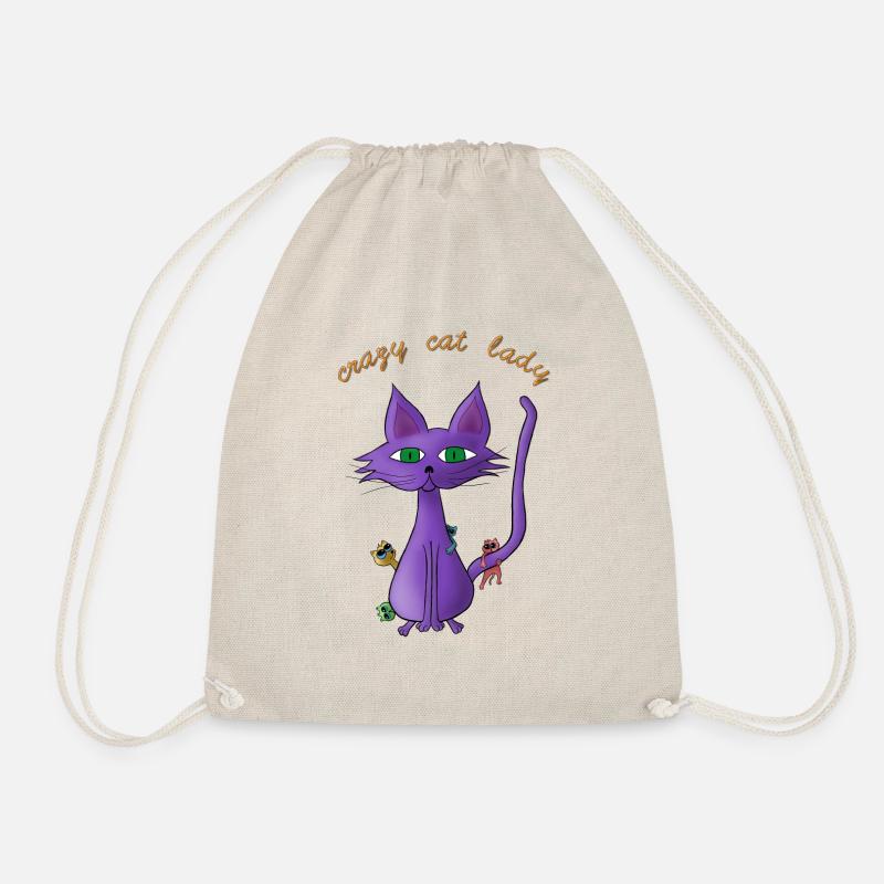 crazy cat lady - Turnbeutel - Natur