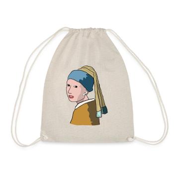 Girl with the (pearl) - Drawstring Bag - nature - Front