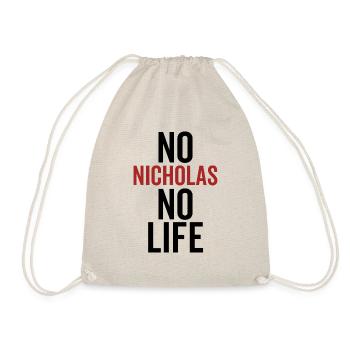 No Nicholas No Life - Drawstring Bag - nature - Front