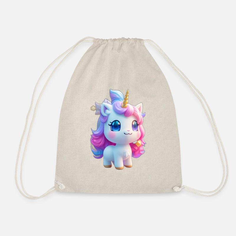 Kawaii Magisches Einhorn - Turnbeutel - Natur