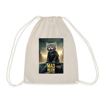 Lustiges Filmplakat - Mad Meow: Furry Road - Turnbeutel - Natur - Vorne