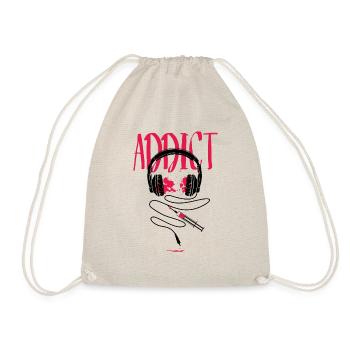 For a DJ - Music addiction - Drawstring Bag - nature - Front