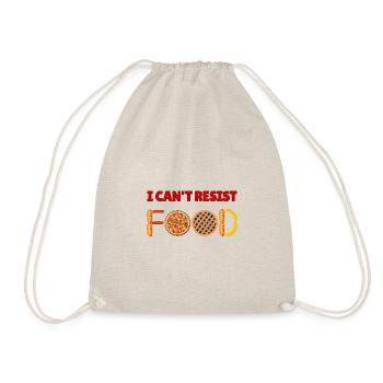I can’t resist food - Drawstring Bag - nature - Front