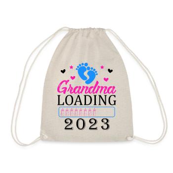 Werdende Oma, Oma loading 2023 Großmutter - Turnbeutel - Natur - Vorne