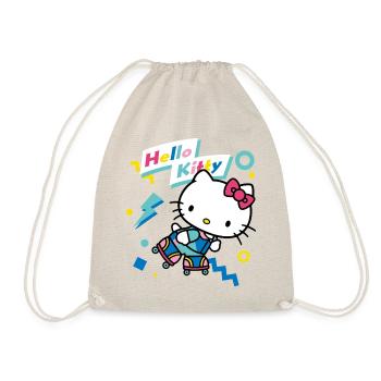 Hello Kitty 90s Styles With Roller Skates - Drawstring Bag - nature - Front