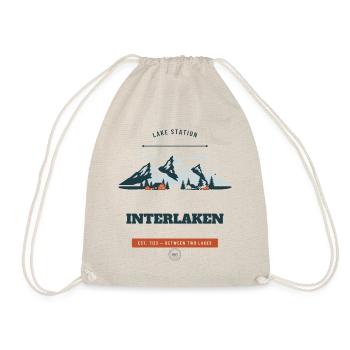 Interlaken Jungfrau Vintage Reiseabzeichen - Turnbeutel - Natur - Vorne