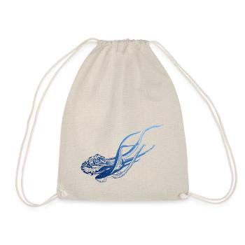 Octopus Tribal Diver Diving Scuba Gift Idea - Drawstring Bag - nature - Front