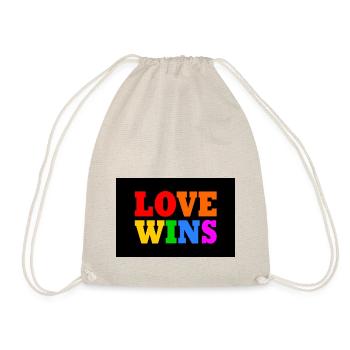 Love wins - Drawstring Bag - nature - Front