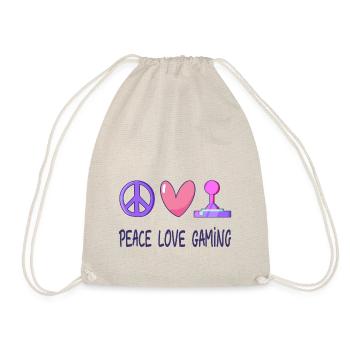 Frieden Liebe Gaming - Turnbeutel - Natur - Vorne