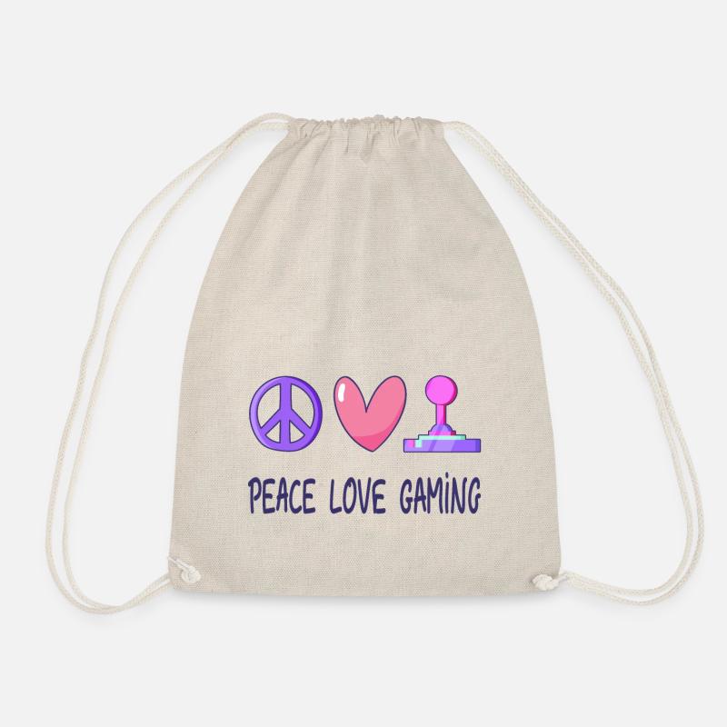Frieden Liebe Gaming - Turnbeutel - Natur