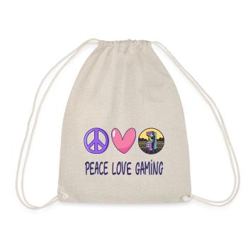 Frieden Liebe Gaming - Turnbeutel - Natur - Vorne