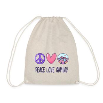 Frieden Liebe Gaming - Turnbeutel - Natur - Vorne