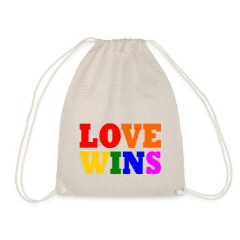 Love wins - Drawstring Bag - nature - Front