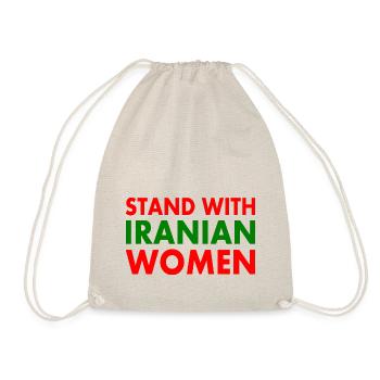 Stand with iranian women - Drawstring Bag - nature - Front