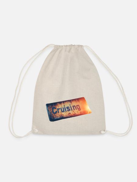 Cruising with retro style - Drawstring Bag - nature
