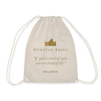 Downton Abbey If You're Tired Of Style Mr Carson - Drawstring Bag - nature - Front