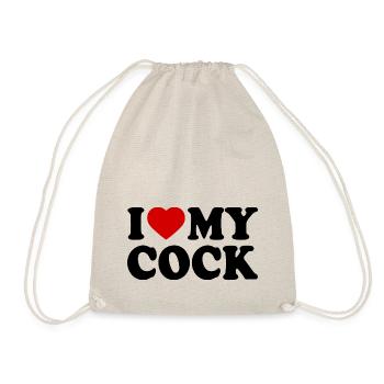 I love my cock - Turnbeutel - Natur - Vorne