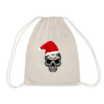 Cadeau de Noël crâne et os croisés - Sac de sport léger - nature - Devant