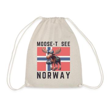 Norwegen-Forscher-Elch - Turnbeutel - Natur - Vorne