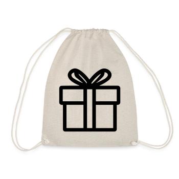 Geschenk-Icon-Box - Turnbeutel - Natur - Vorne