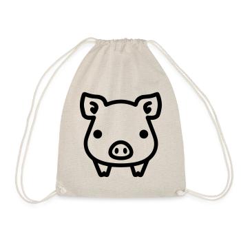 pig - Drawstring Bag - nature - Front