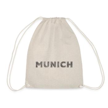 Munich Bavière German City Hatching lettrage - Sac de sport léger - nature - Devant