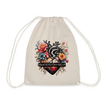 I water it myself. Self Love Club - Drawstring Bag - nature - Front