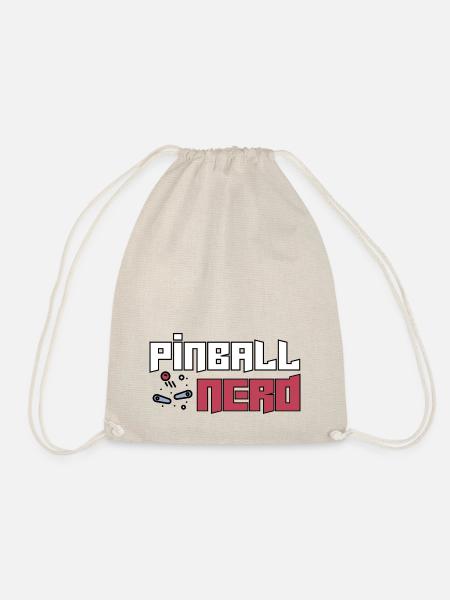 Pinball Nerd Flipperspieler Flipperkugel rot weiß - Turnbeutel - Natur