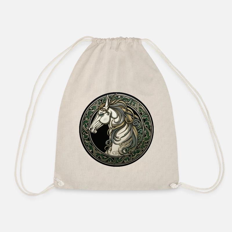 Celtic Unicorn - Drawstring Bag - nature
